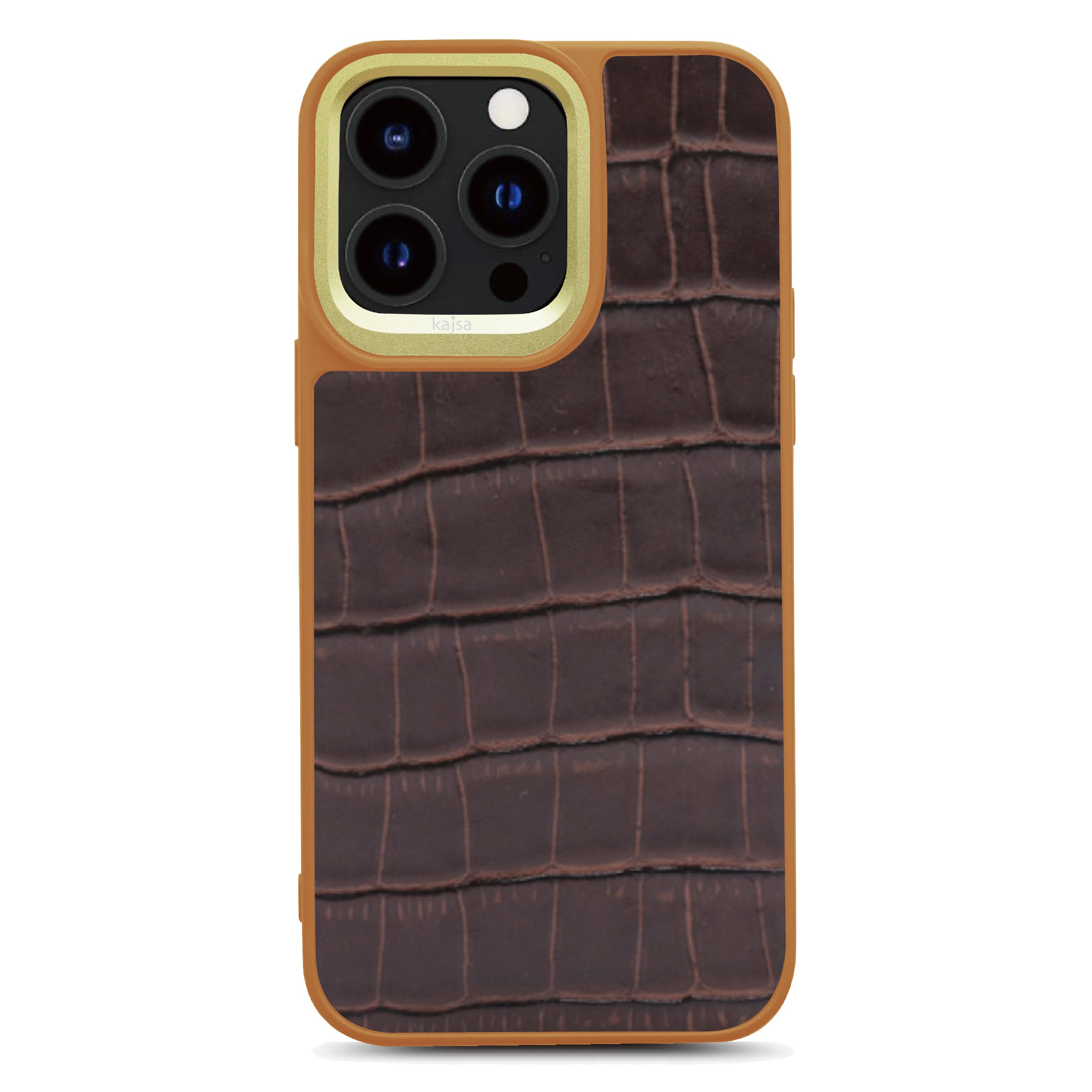 Neo Classic Collection - Genuine Croco Pattern Leather Back Case for iPhone 15