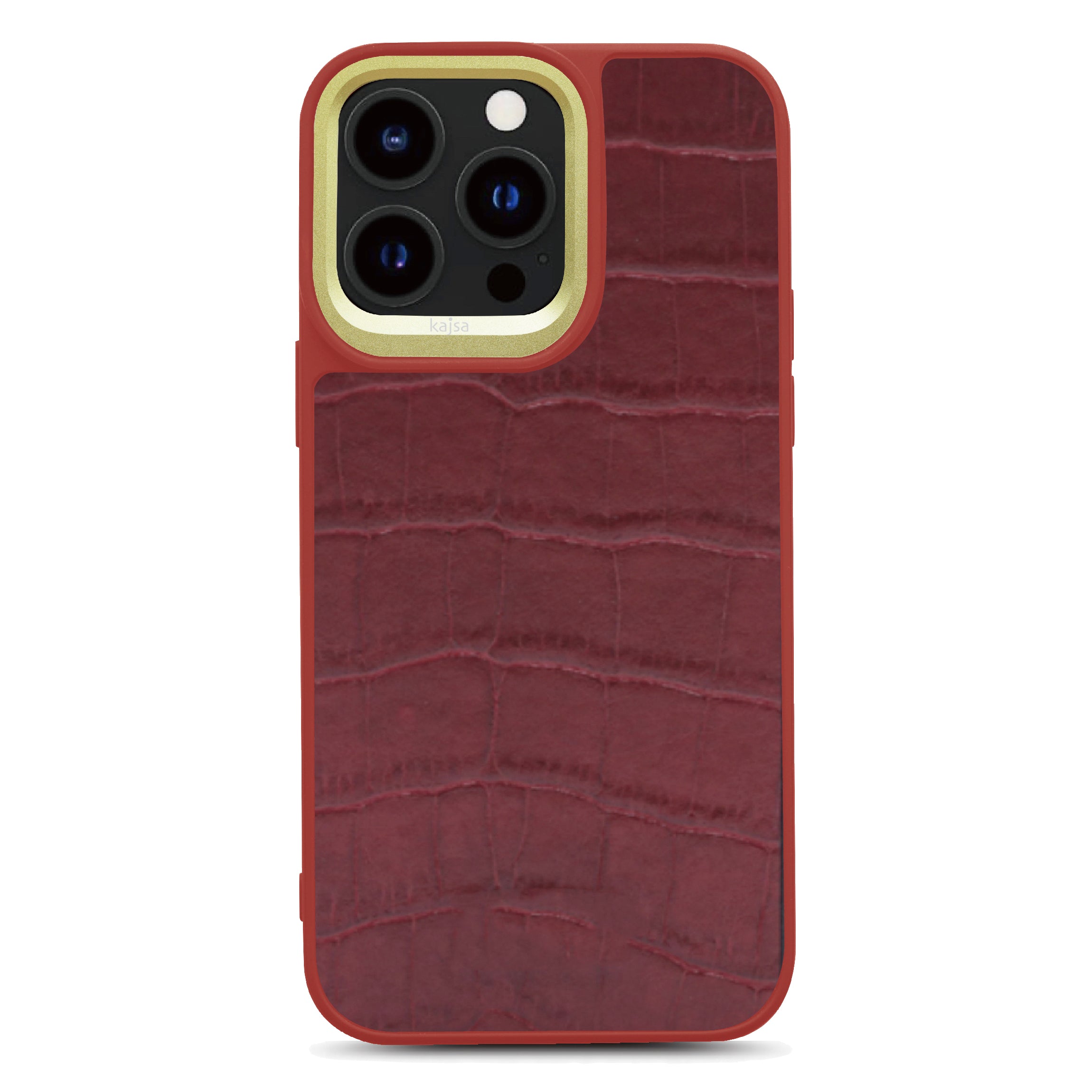 Neo Classic Collection - Genuine Croco Pattern Leather Back Case for iPhone 15