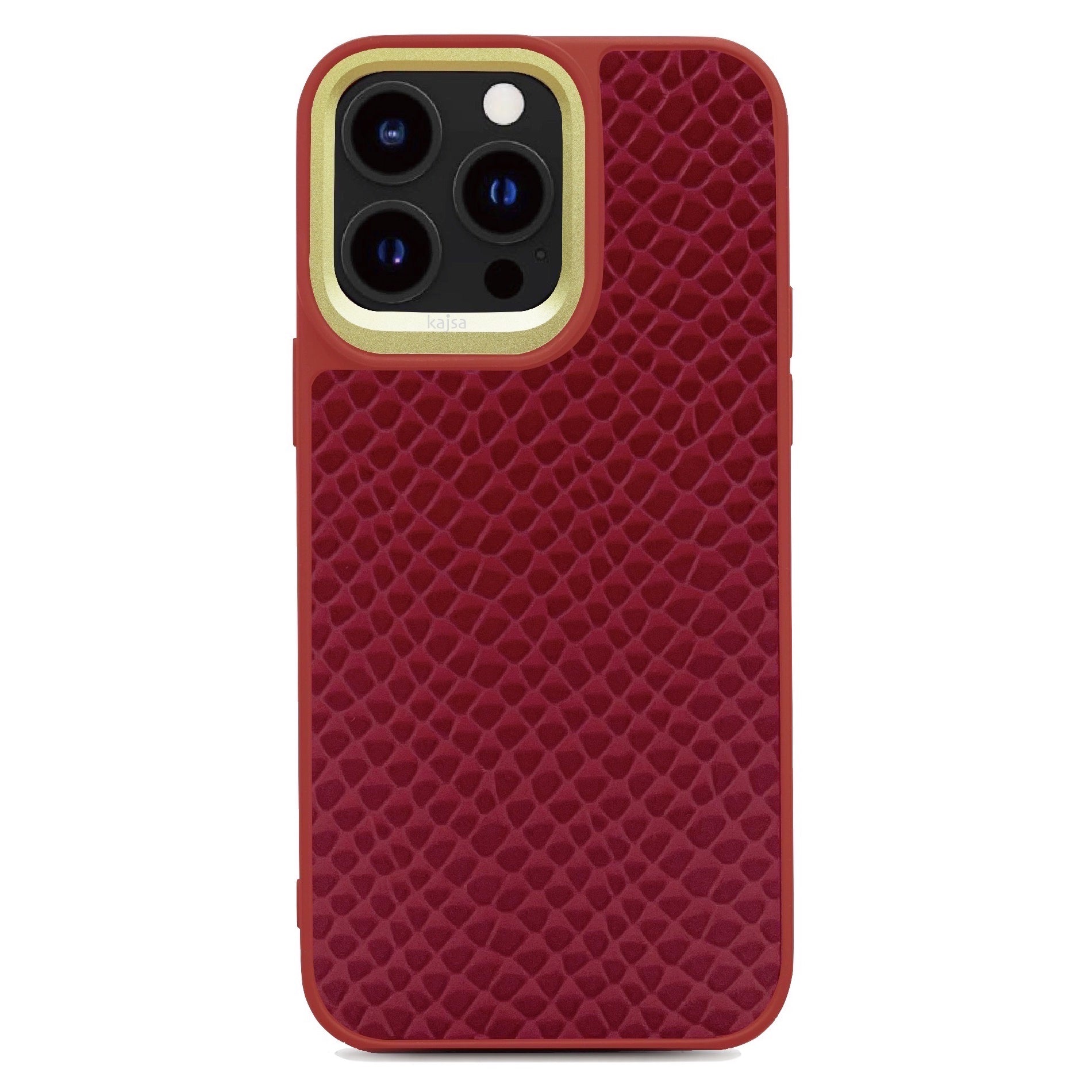 Genuine Leather Pearl Pattern Back Case for iPhone 15