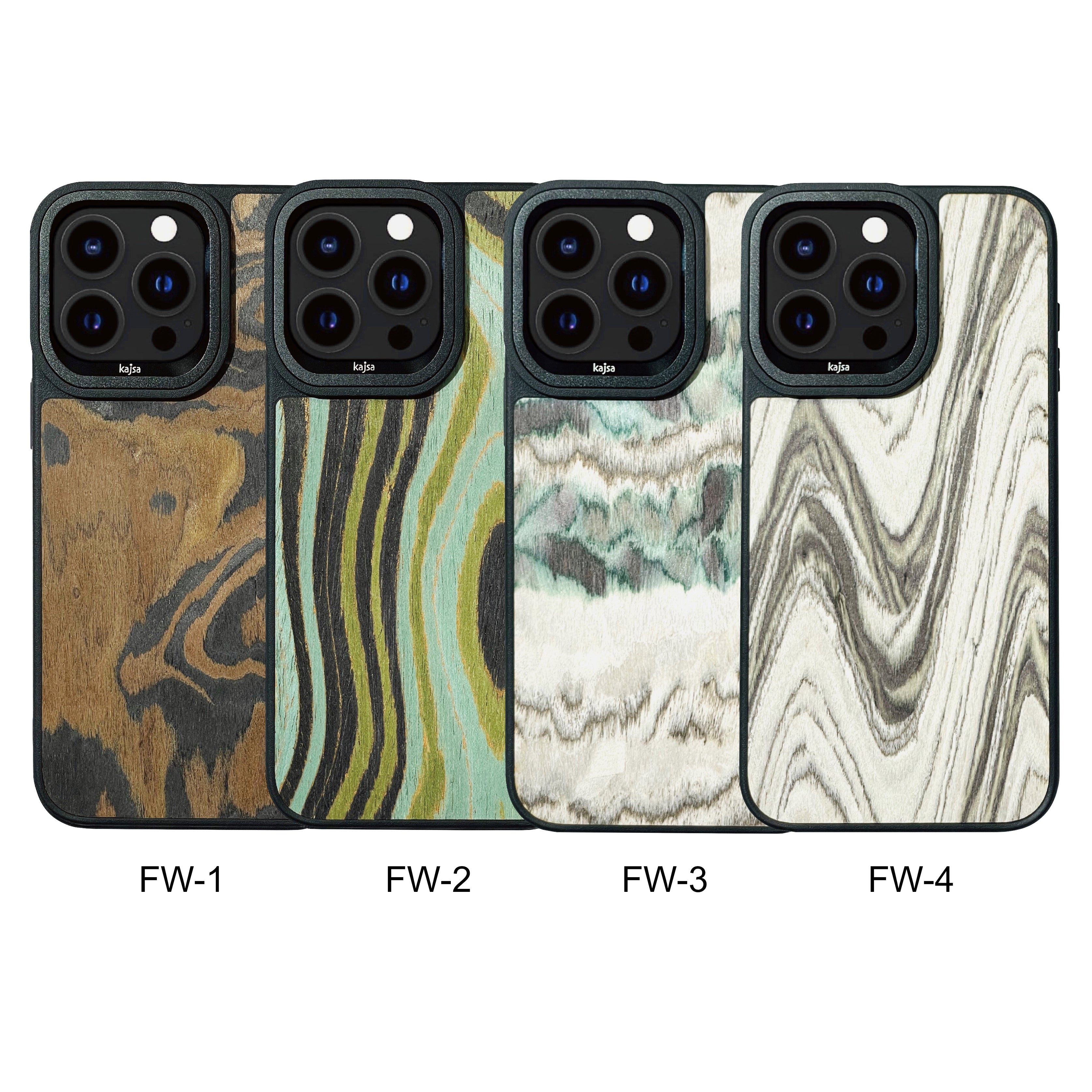 Outdoor Collection - Fancy Wood Back Case for iPhone 15