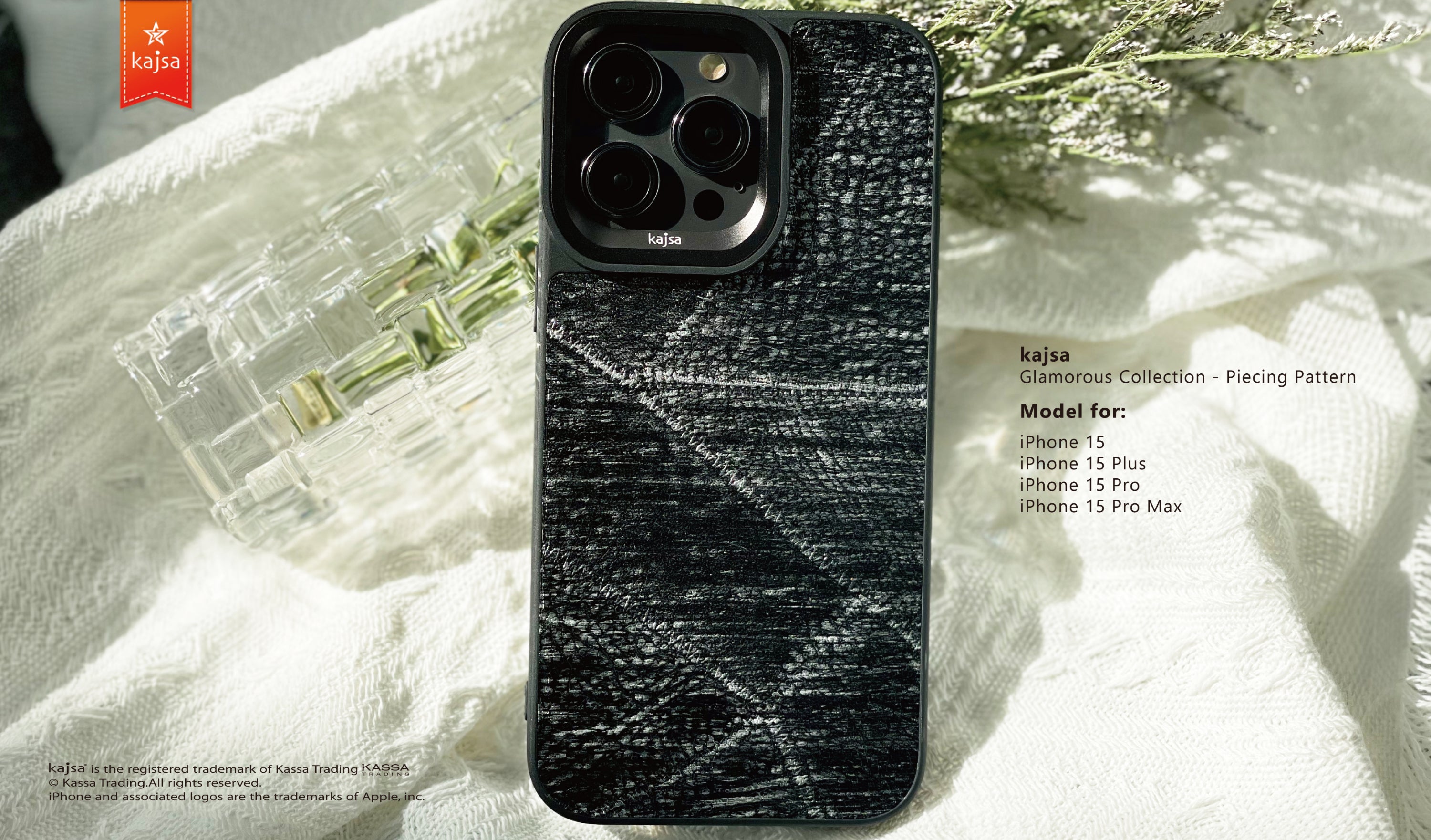 Glamorous Collection - Piecing Back Case for iPhone 15