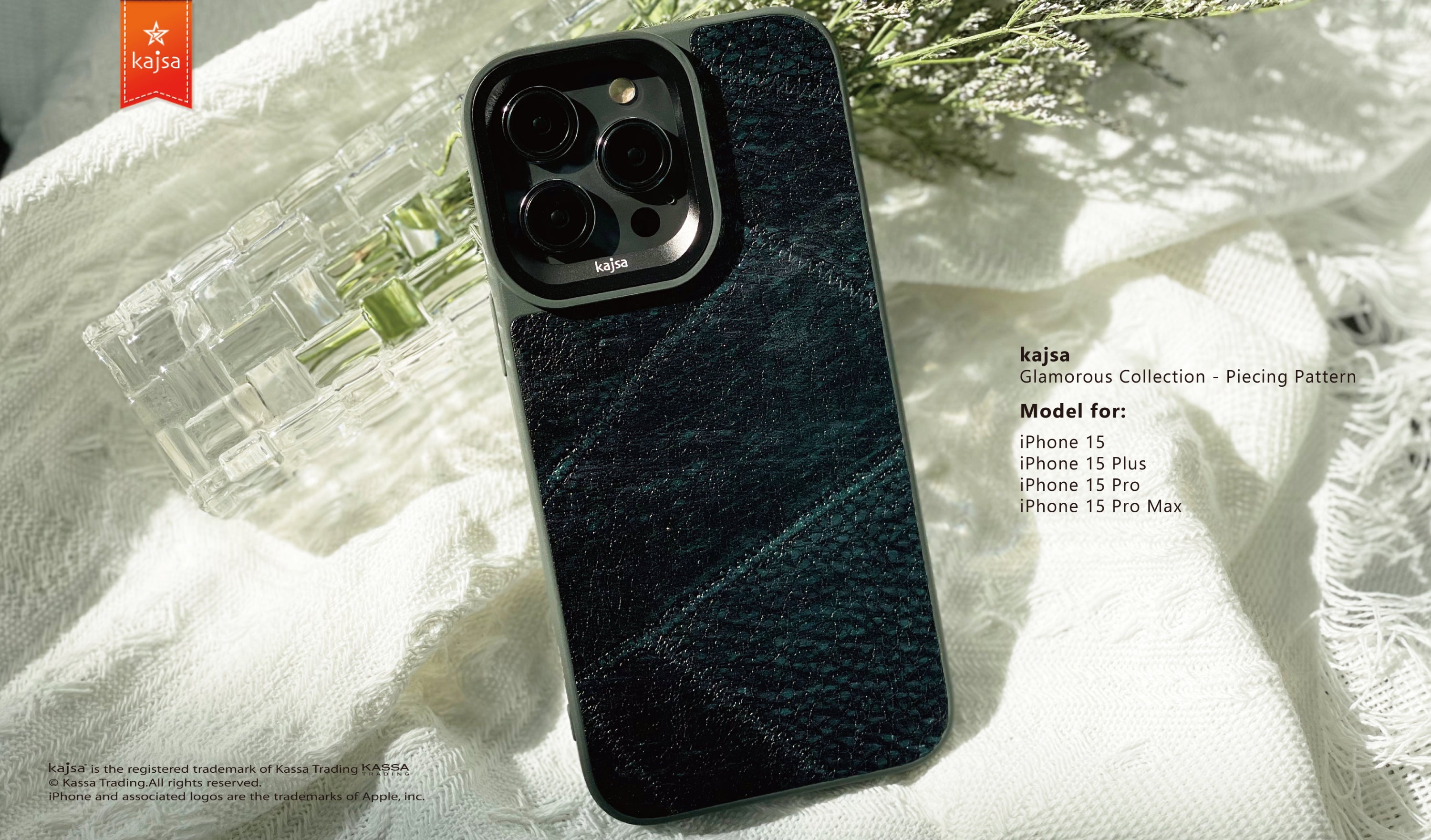 Glamorous Collection - Piecing Back Case for iPhone 15