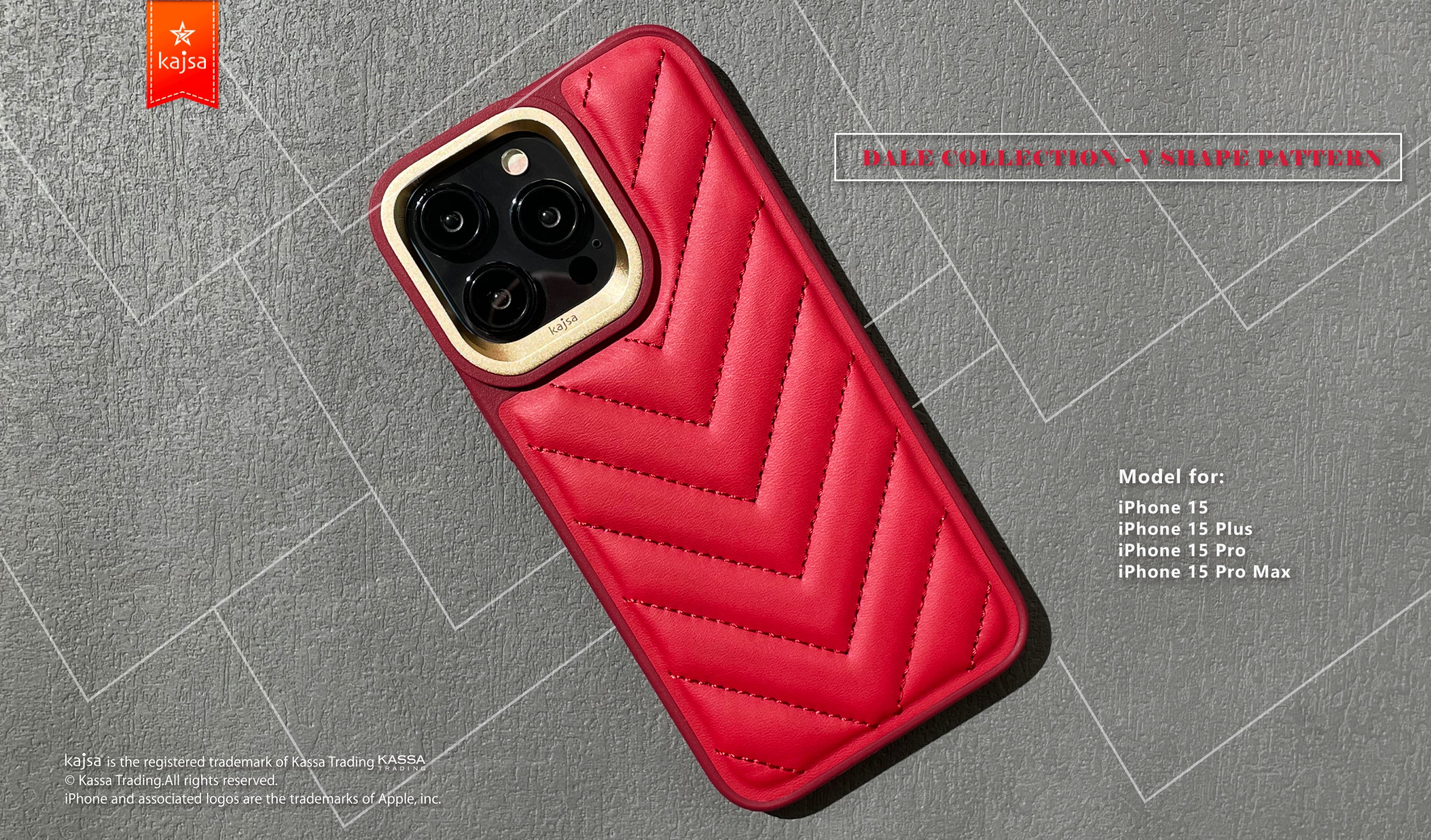 Dale Collection - V Shape Back Case for iPhone 15