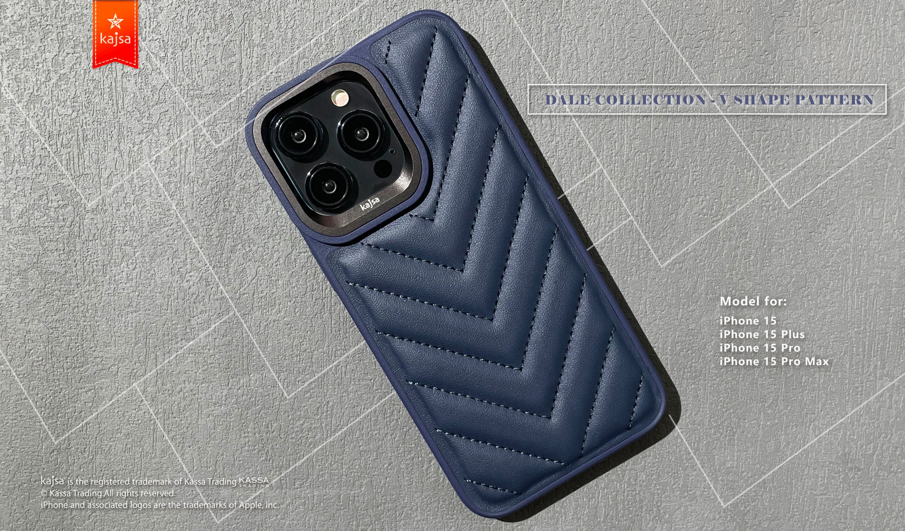 Dale Collection - V Shape Back Case for iPhone 15