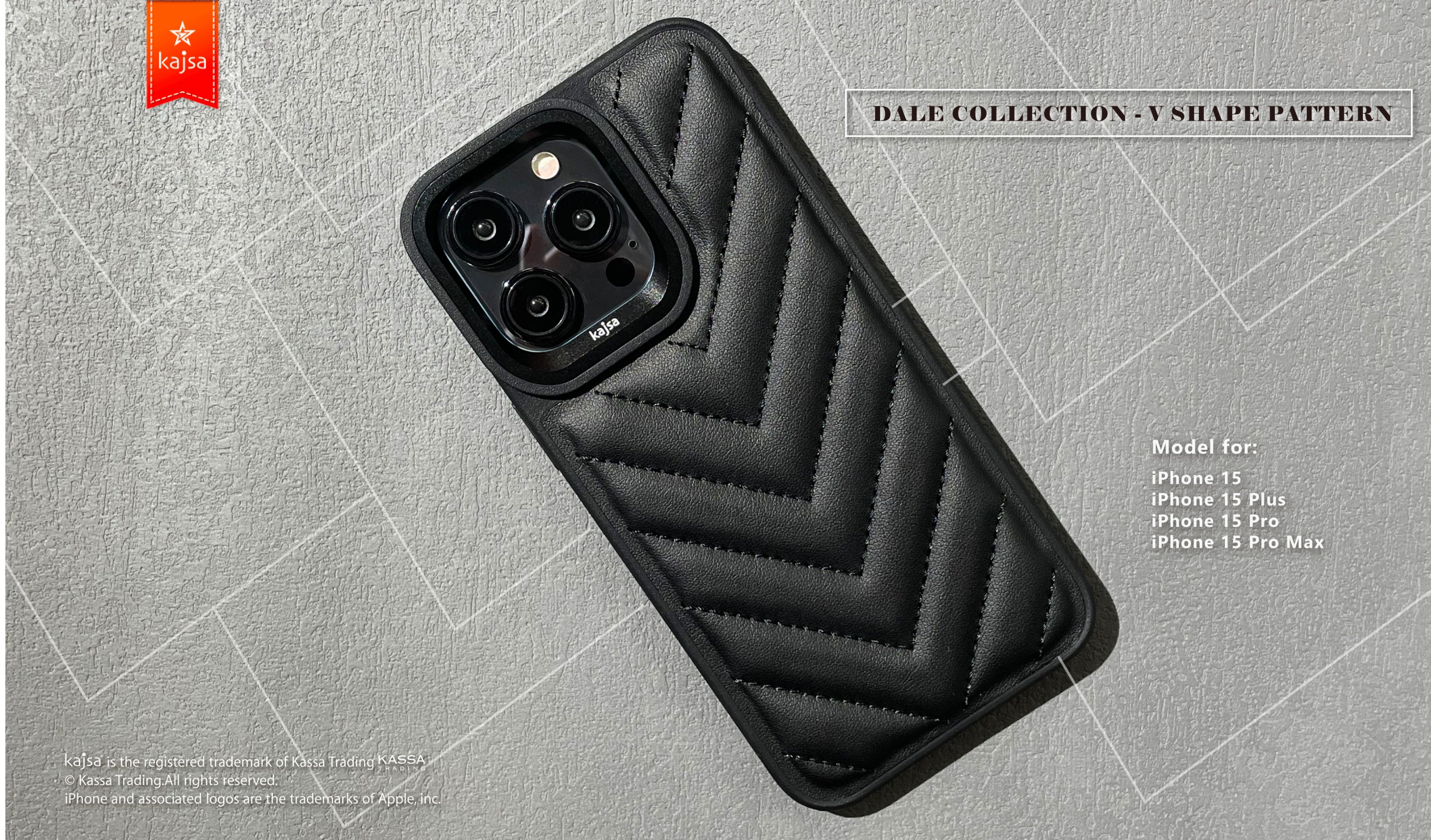 Dale Collection - V Shape Back Case for iPhone 15