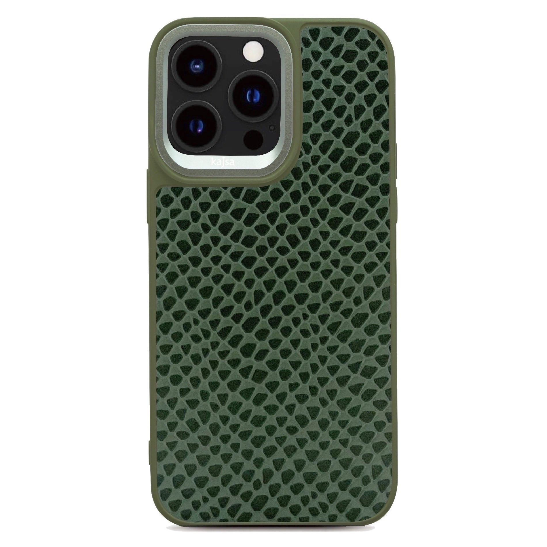 Genuine Leather Pearl Pattern Back Case for iPhone 15