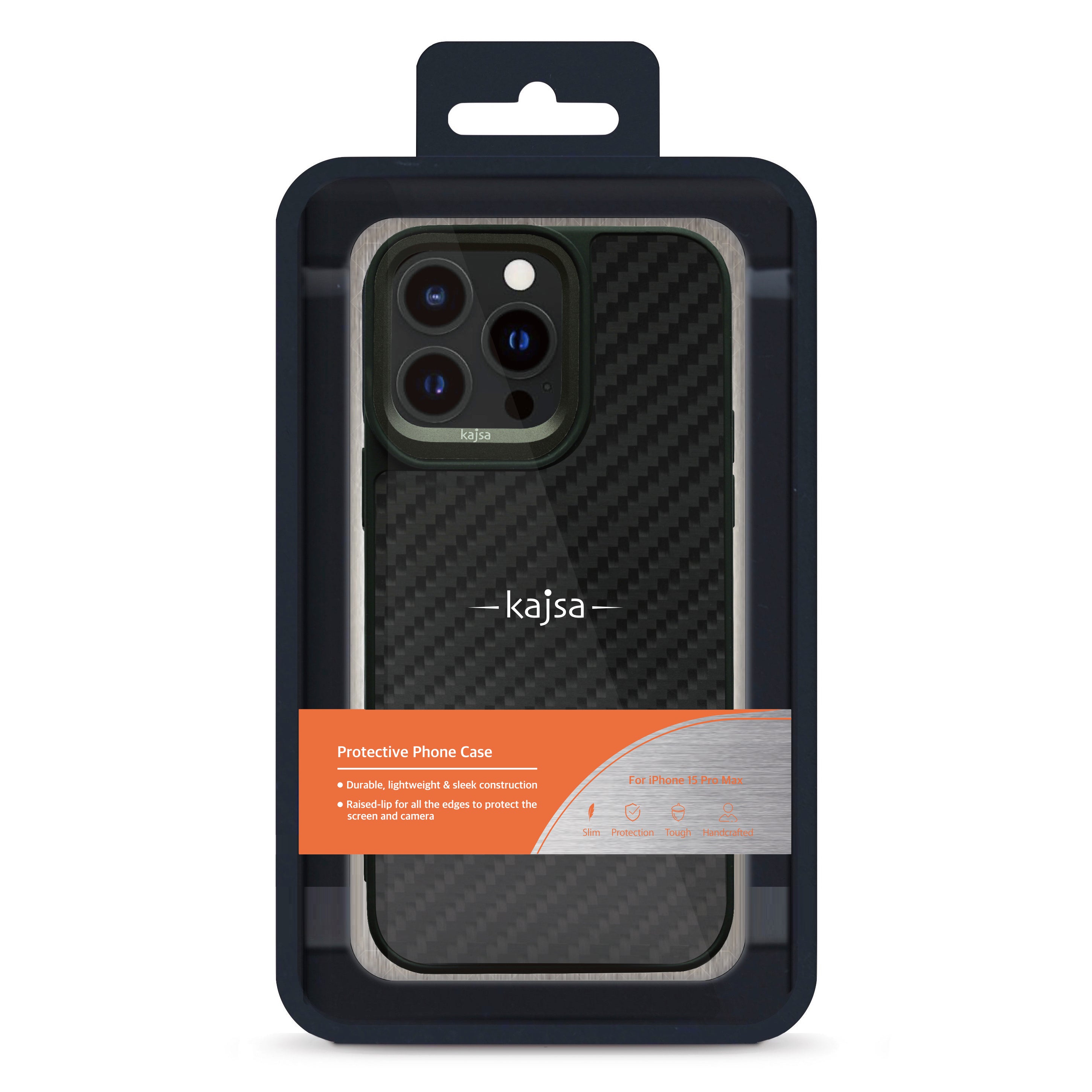 Svelte Collection - Real Carbon Fibre Back Case for iPhone 15