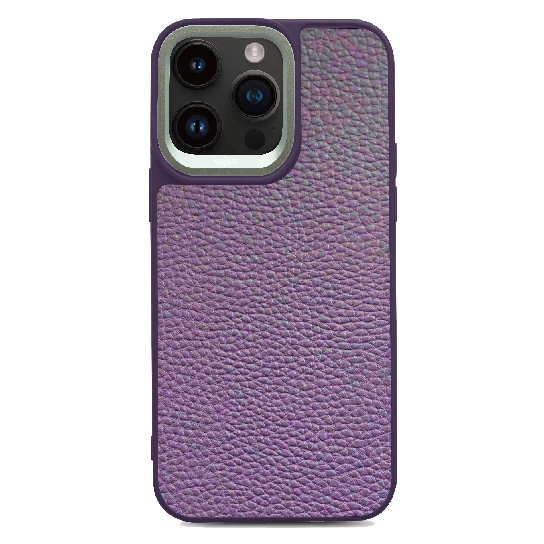 Preppie Collection - Litchi Pattern Back Case for iPhone 15