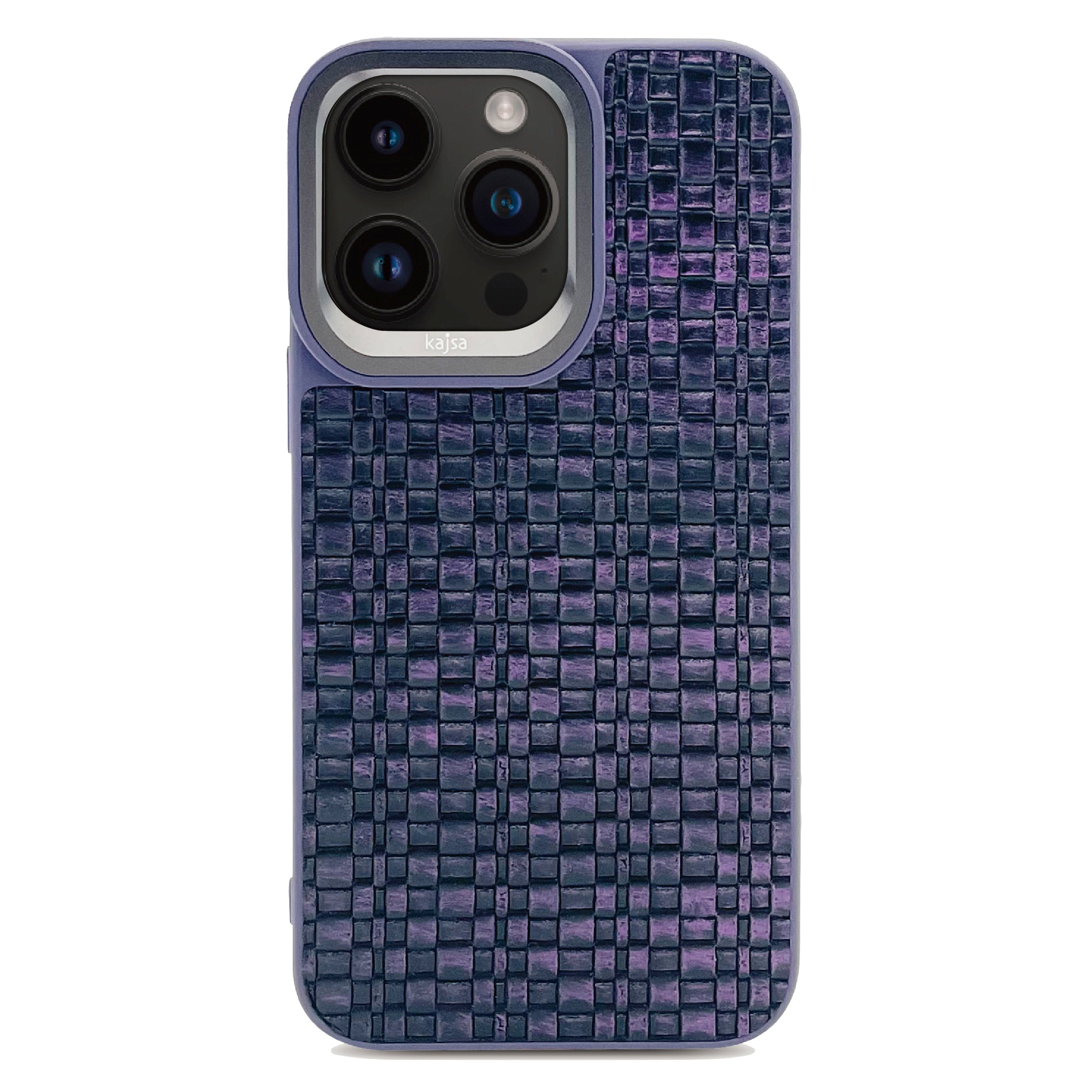 Glamorous Collection - Woven Pattern Back Case for iPhone 15