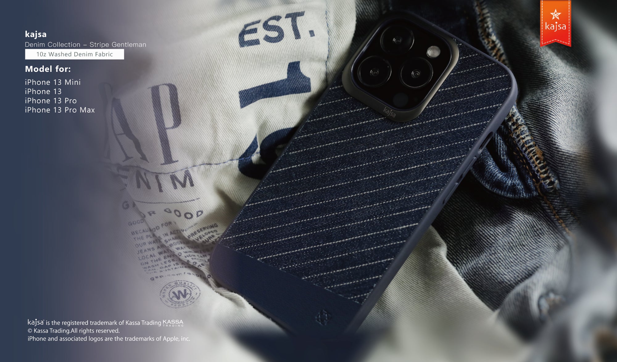 Denim Collection - Stripe Gentleman Back Case for iPhone 13-Phone Case- phone case - phone cases- phone cover- iphone cover- iphone case- iphone cases- leather case- leather cases- DIYCASE - custom case - leather cover - hand strap case - croco pattern case - snake pattern case - carbon fiber phone case - phone case brand - unique phone case - high quality - phone case brand - protective case - buy phone case hong kong - online buy phone case - iphone‎手機殼 - 客製化手機殼 - samsung ‎手機殼 - 香港手機殼 - 買電話殼