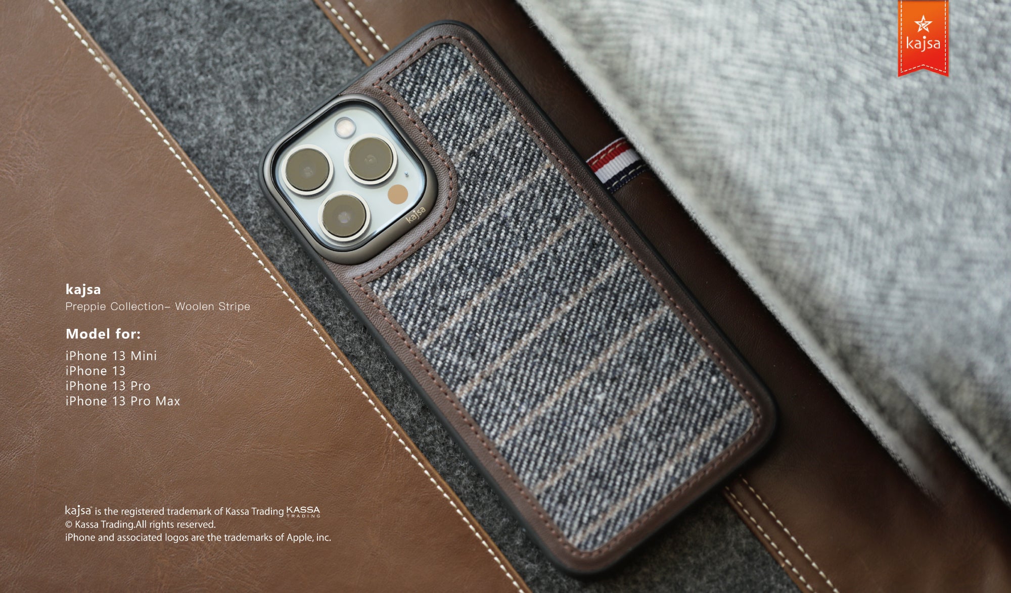 Preppie Collection - Woolen Stripe Back Case for iPhone 13-Phone Case- phone case - phone cases- phone cover- iphone cover- iphone case- iphone cases- leather case- leather cases- DIYCASE - custom case - leather cover - hand strap case - croco pattern case - snake pattern case - carbon fiber phone case - phone case brand - unique phone case - high quality - phone case brand - protective case - buy phone case hong kong - online buy phone case - iphone‎手機殼 - 客製化手機殼 - samsung ‎手機殼 - 香港手機殼 - 買電話殼
