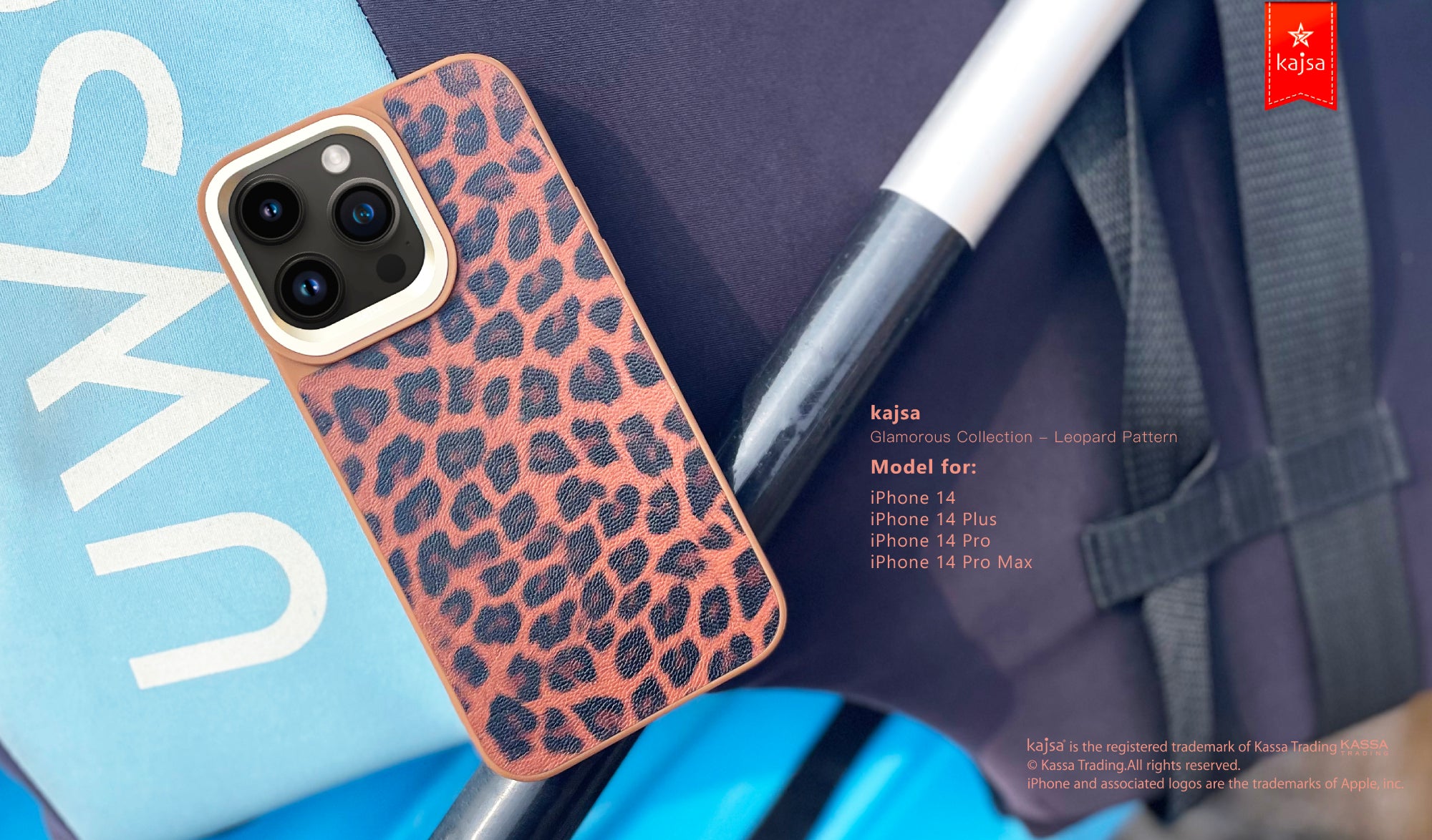 Glamorous Collection - Leopard Pattern Back Case for iPhone 14-Phone Case- phone case - phone cases- phone cover- iphone cover- iphone case- iphone cases- leather case- leather cases- DIYCASE - custom case - leather cover - hand strap case - croco pattern case - snake pattern case - carbon fiber phone case - phone case brand - unique phone case - high quality - phone case brand - protective case - buy phone case hong kong - online buy phone case - iphone‎手機殼 - 客製化手機殼 - samsung ‎手機殼 - 香港手機殼 - 買電話殼