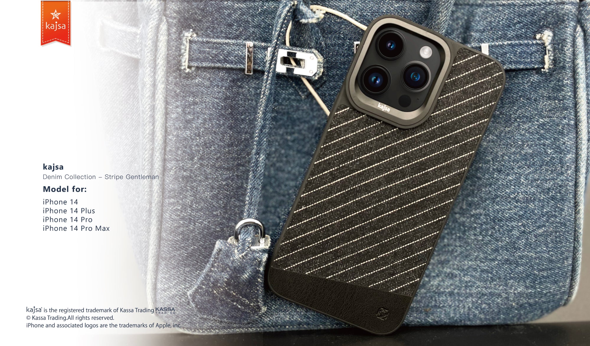 Denim Collection - Stripe Gentleman Back Case for iPhone 14-Phone Case- phone case - phone cases- phone cover- iphone cover- iphone case- iphone cases- leather case- leather cases- DIYCASE - custom case - leather cover - hand strap case - croco pattern case - snake pattern case - carbon fiber phone case - phone case brand - unique phone case - high quality - phone case brand - protective case - buy phone case hong kong - online buy phone case - iphone‎手機殼 - 客製化手機殼 - samsung ‎手機殼 - 香港手機殼 - 買電話殼