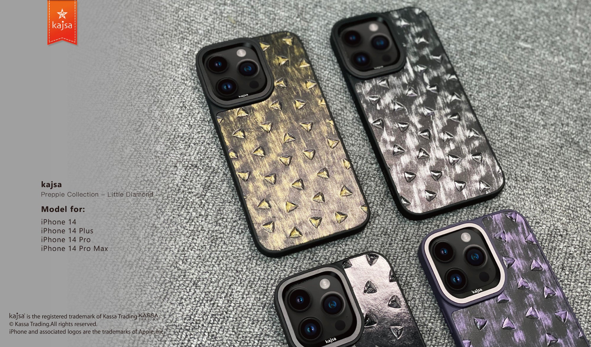 Preppie Collection - Little Diamond Back Case for iPhone 14-Phone Case- phone case - phone cases- phone cover- iphone cover- iphone case- iphone cases- leather case- leather cases- DIYCASE - custom case - leather cover - hand strap case - croco pattern case - snake pattern case - carbon fiber phone case - phone case brand - unique phone case - high quality - phone case brand - protective case - buy phone case hong kong - online buy phone case - iphone‎手機殼 - 客製化手機殼 - samsung ‎手機殼 - 香港手機殼 - 買電話殼