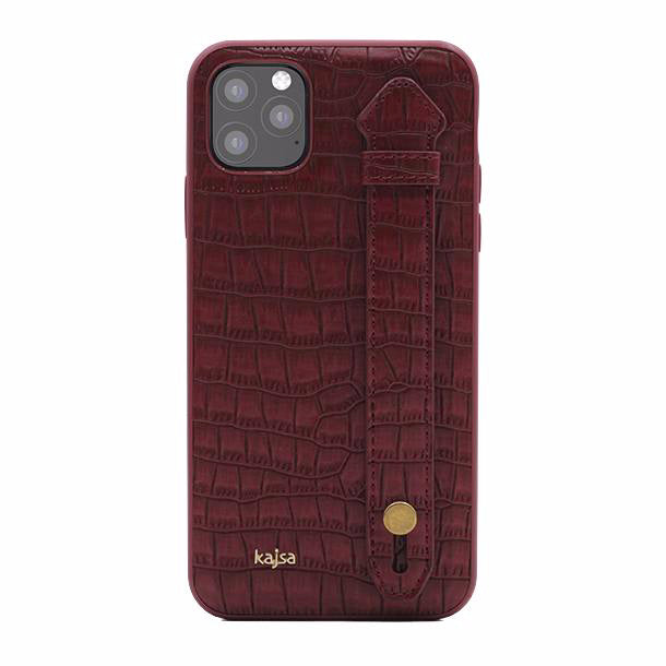 Glamorous Collection - Croco Pattern Hand Strap Back Case for iPhone 11 / 11 Pro / 11 Pro Max-Phone Case- phone case - phone cases- phone cover- iphone cover- iphone case- iphone cases- leather case- leather cases- DIYCASE - custom case - leather cover - hand strap case - croco pattern case - snake pattern case - carbon fiber phone case - phone case brand - unique phone case - high quality - phone case brand - protective case - buy phone case hong kong - online buy phone case - iphone‎手機殼 - 客製化手機殼 - samsung