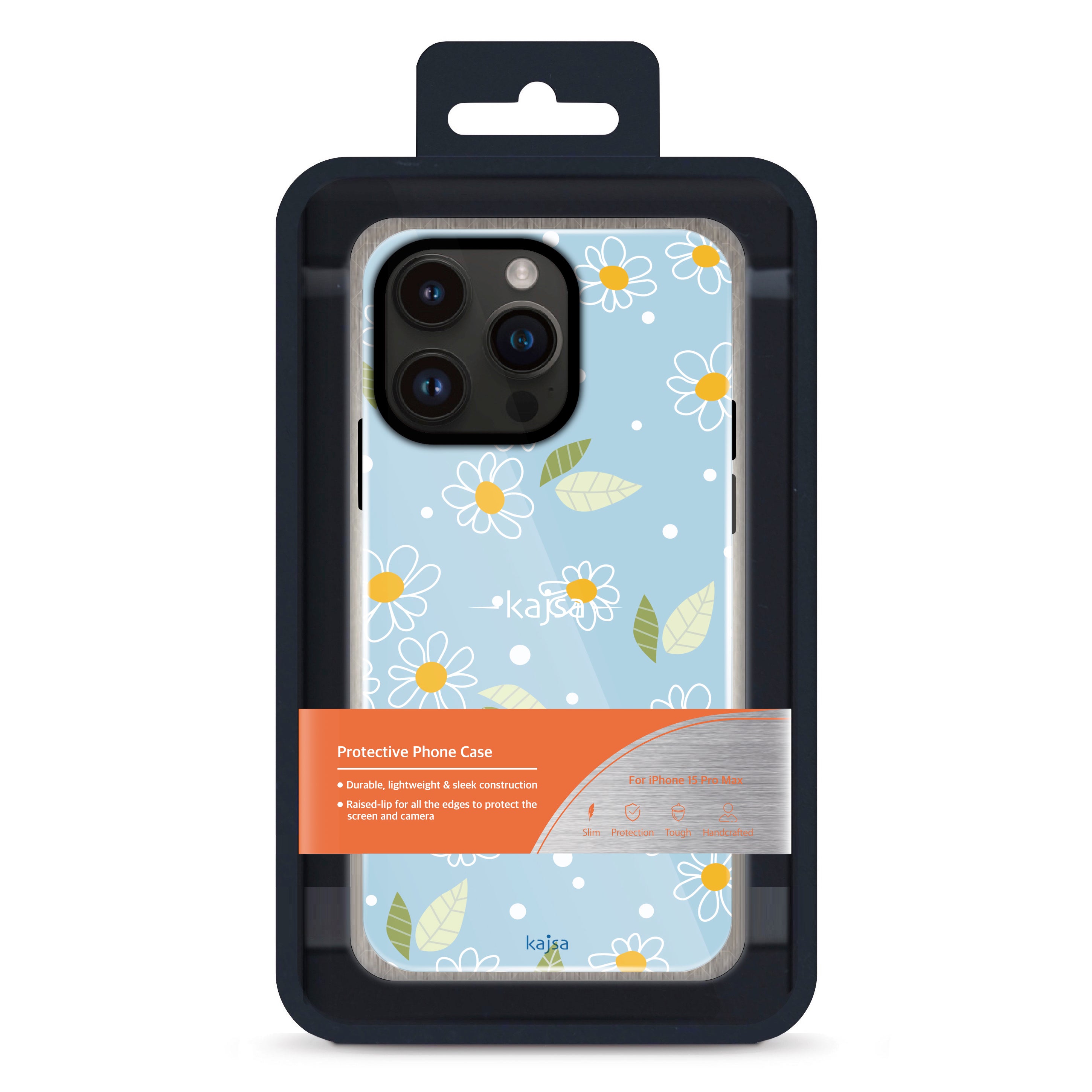 Floral Collection - Aqua Back Case for iPhone 14/15 (AB2)