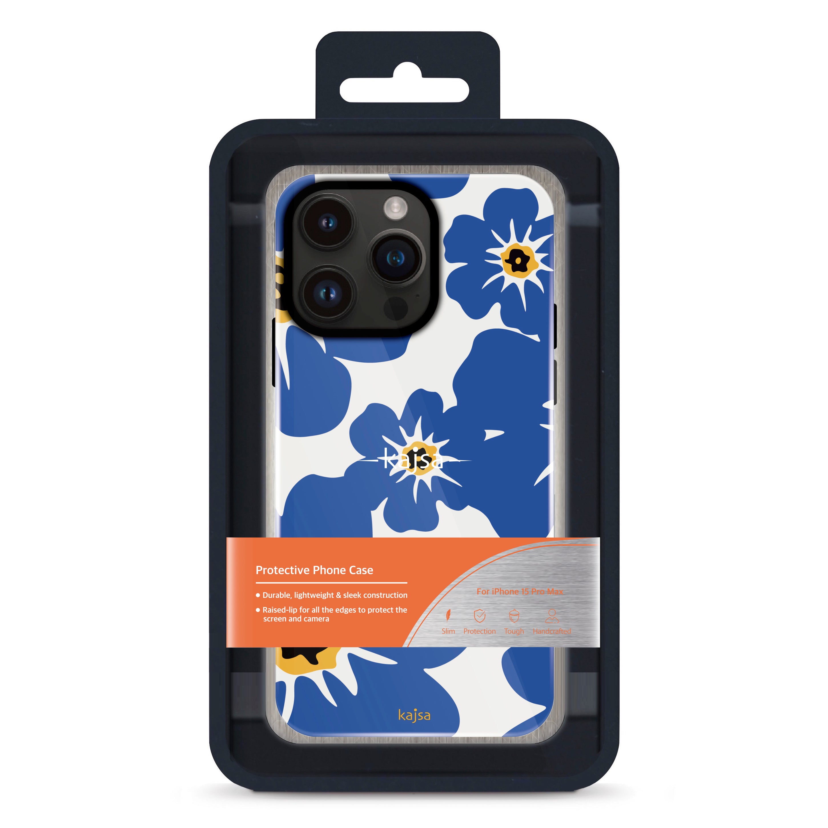 Floral Collection - Aqua Back Case for iPhone 14/15 (AB7)