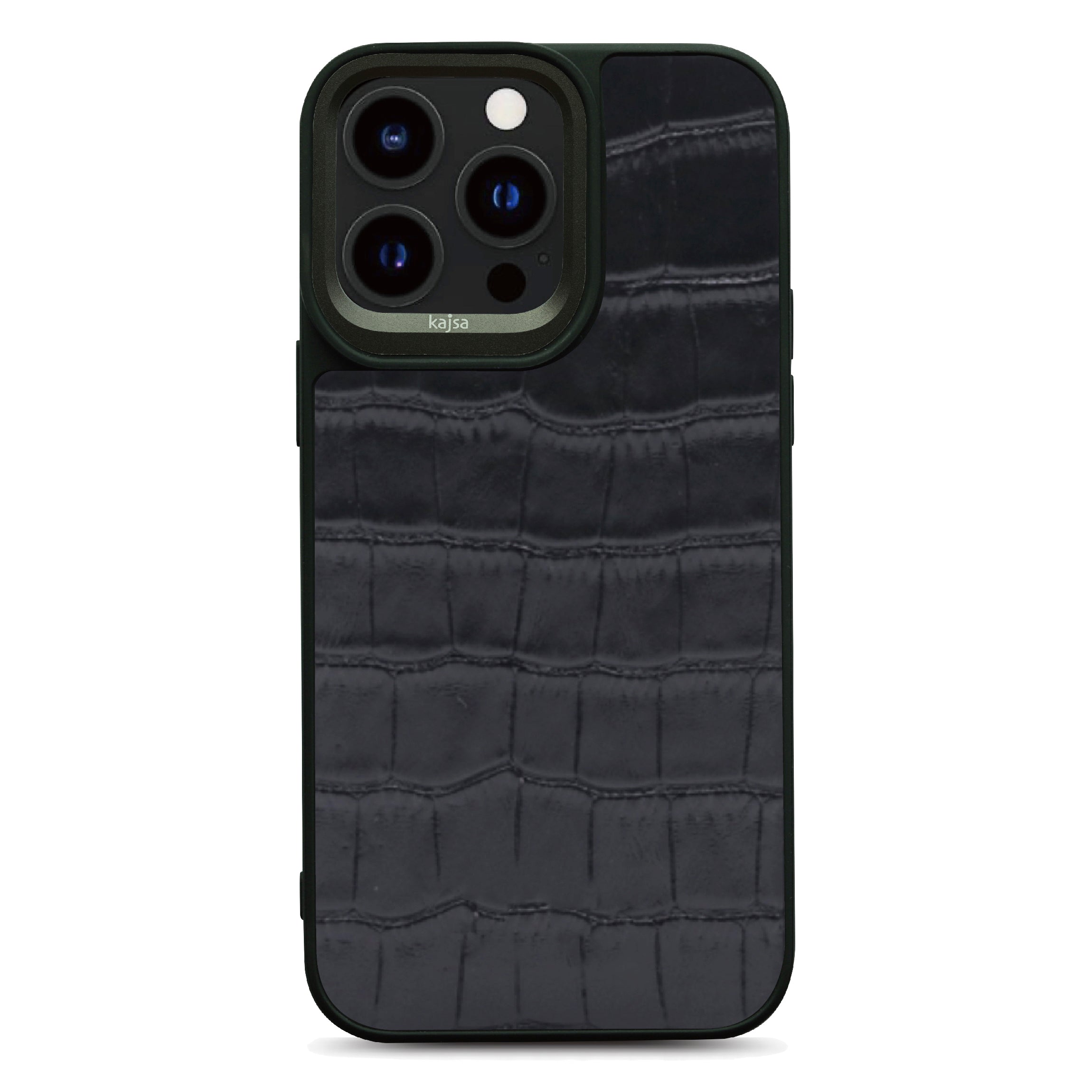 Neo Classic Collection - Genuine Croco Pattern Leather Back Case for iPhone 15