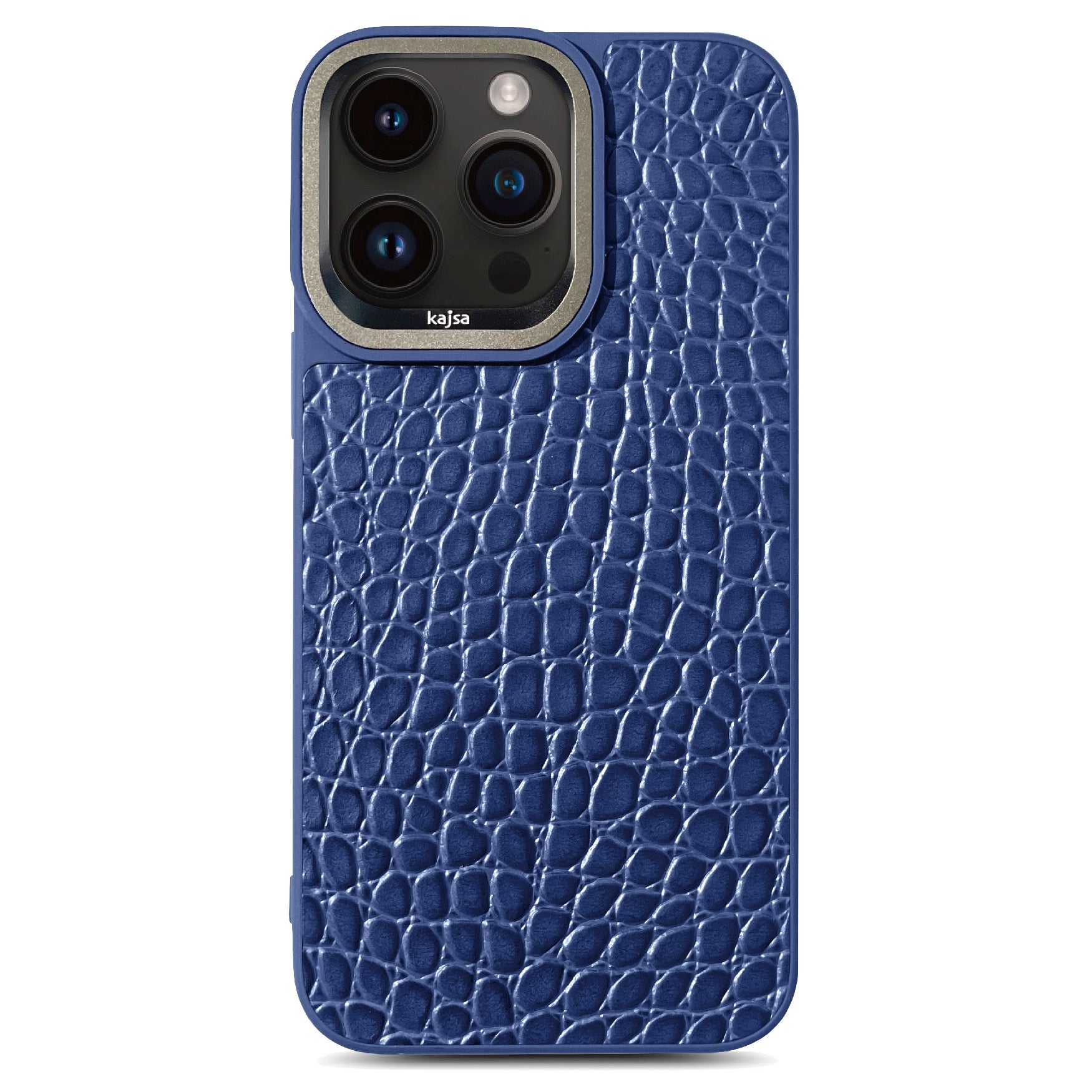 Genuine Leather Rock Pattern Back Case for iPhone 15