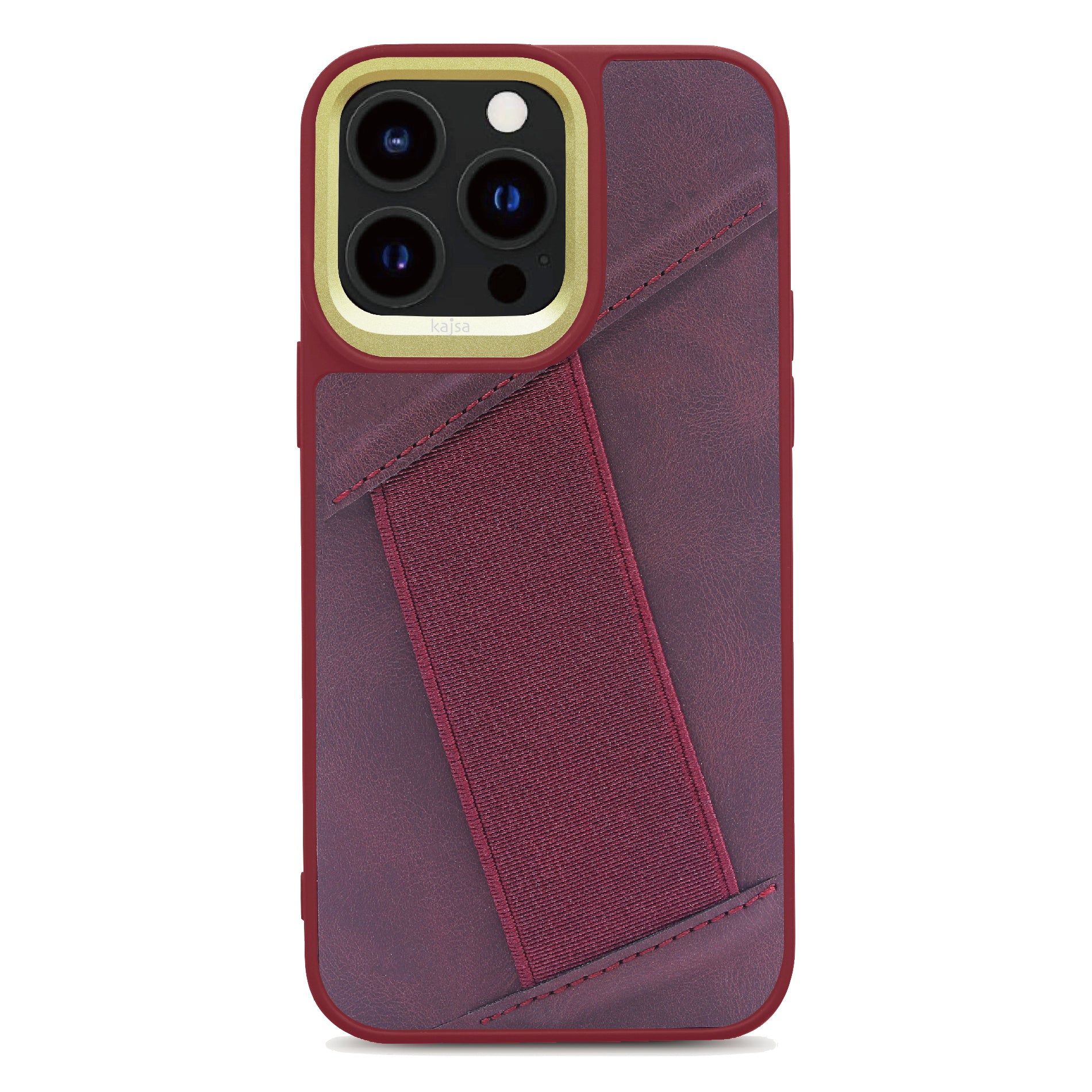 Preppie Collection - Elastic Hand Grip back case for iPhone 15