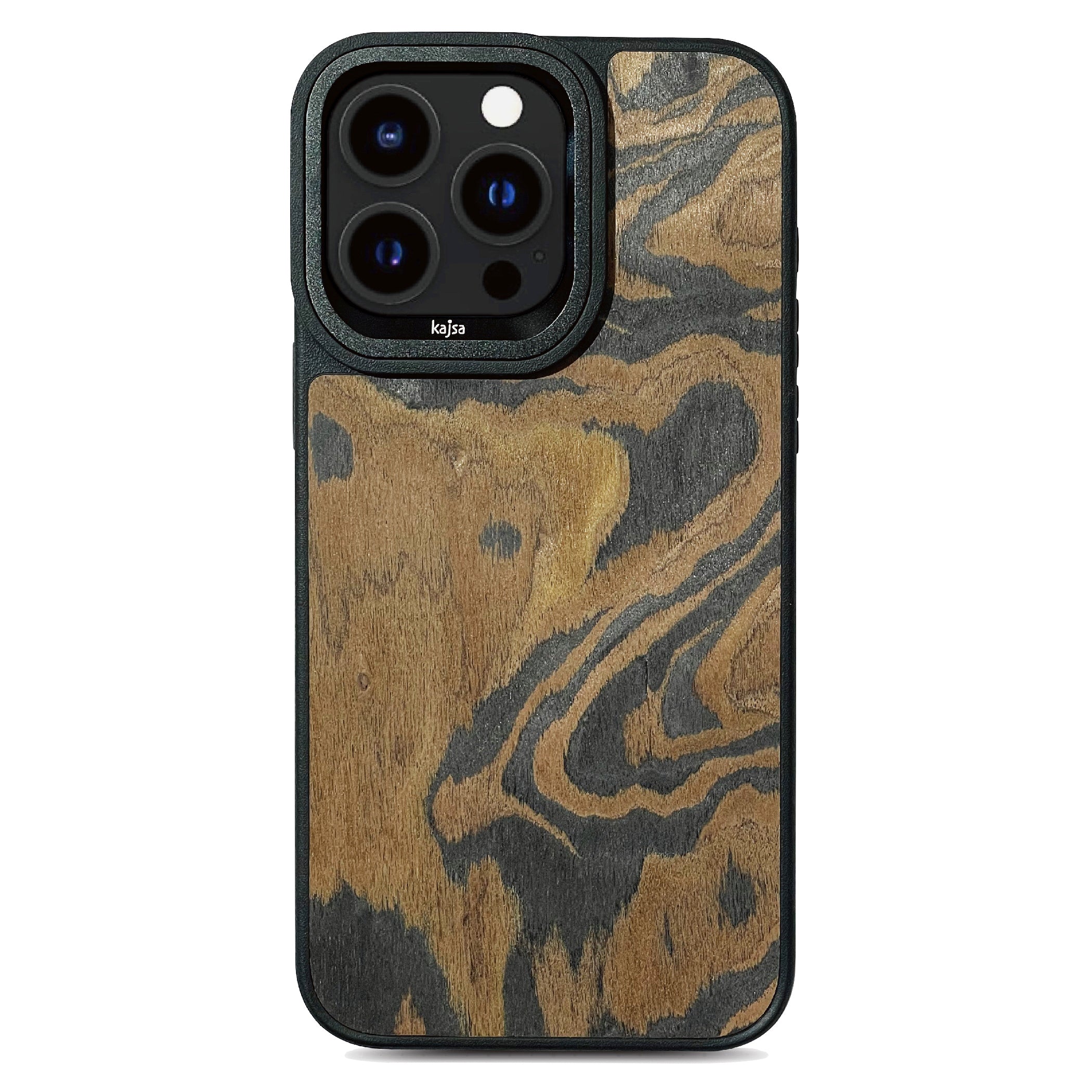 Outdoor Collection - Fancy Wood Back Case for iPhone 15