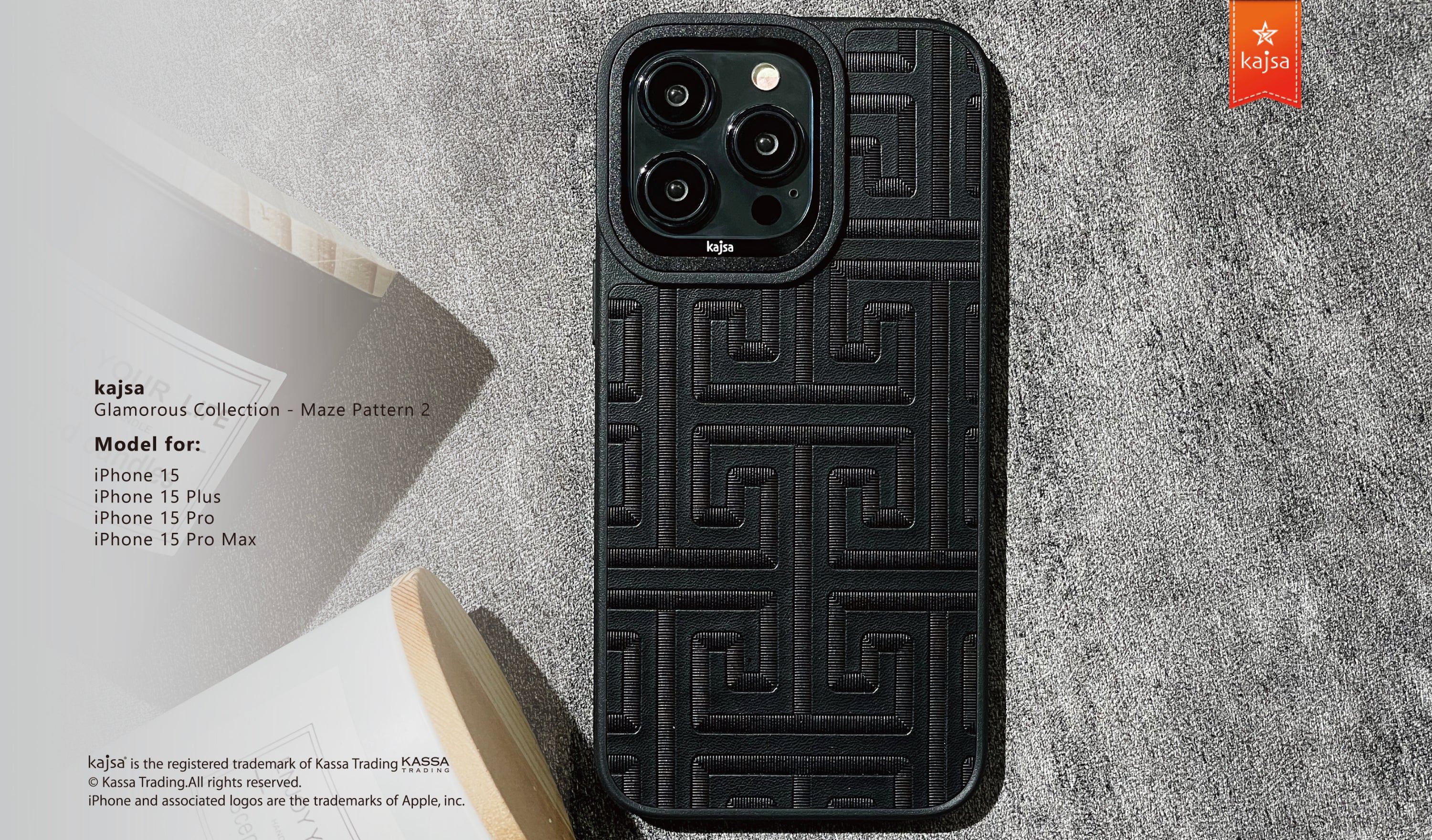 Glamorous Collection - Maze Pattern 2 Back Case for iPhone 15