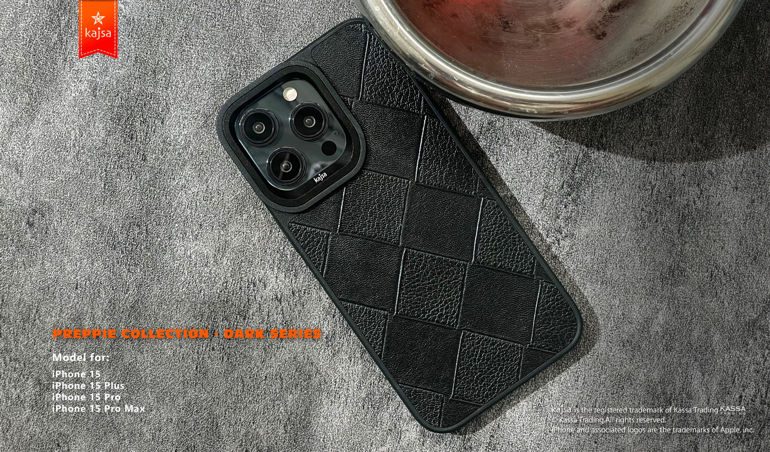 Preppie Collection - Dark Series Back Case for iPhone 15