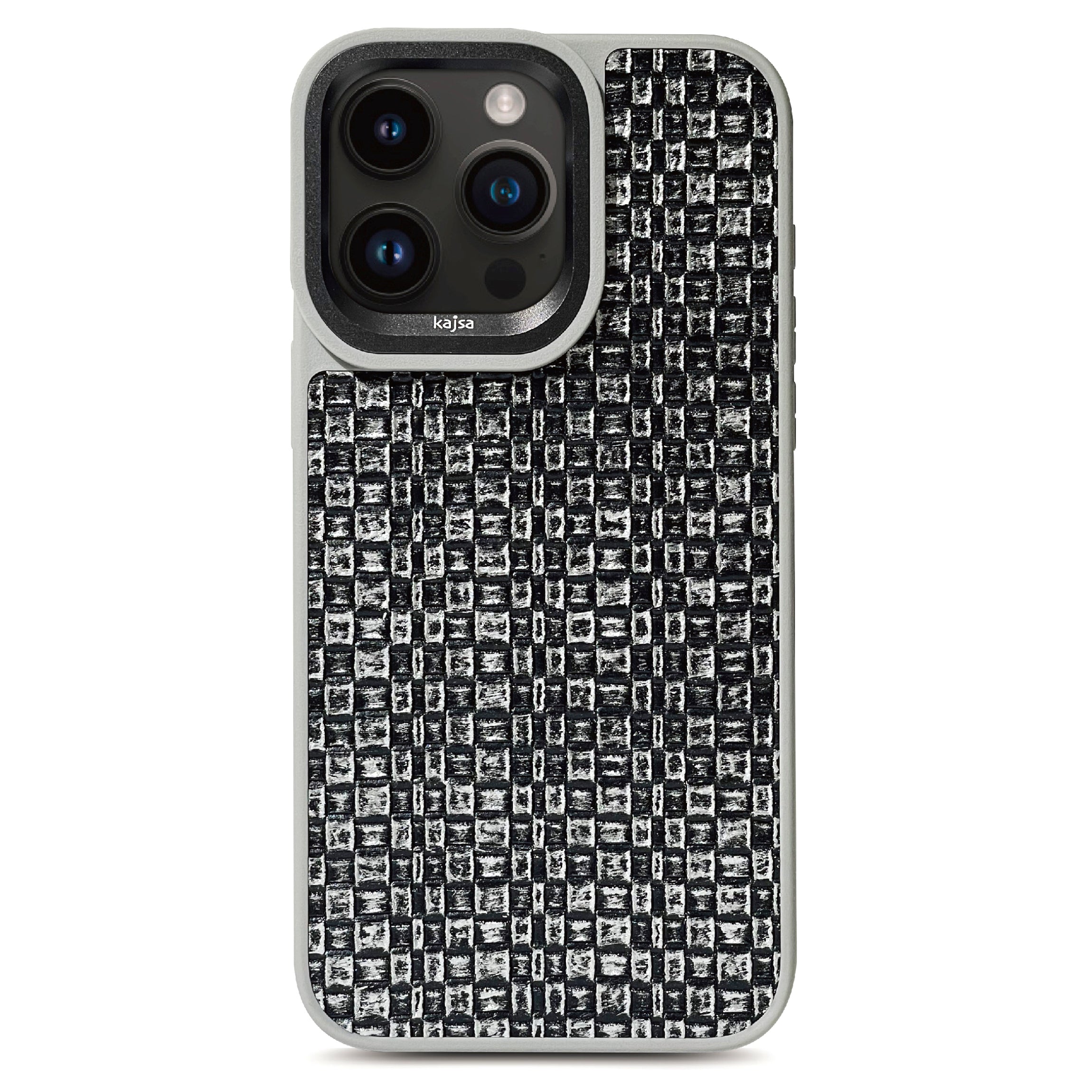 Glamorous Collection - Woven Pattern Back Case for iPhone 15