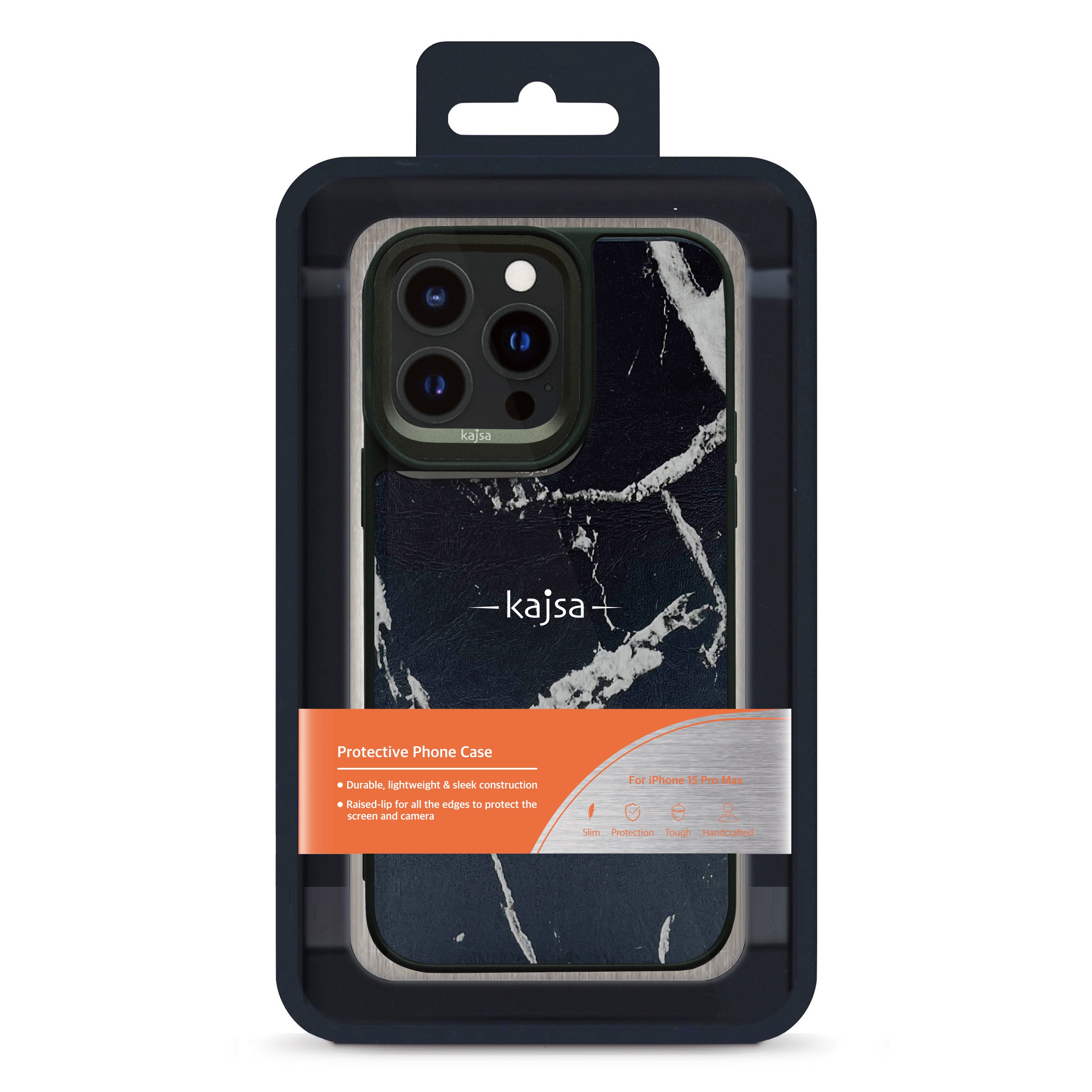 Preppie Collection - Marble PU Back Case for iPhone 15