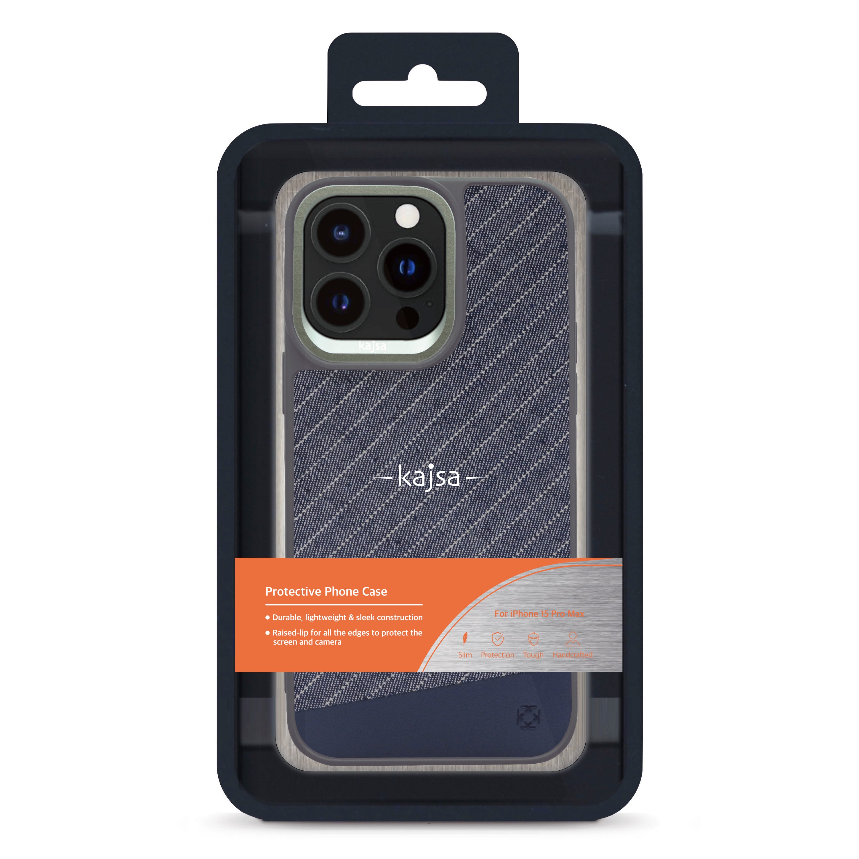 Denim Collection - Stripe Gentleman Back Case for iPhone 15