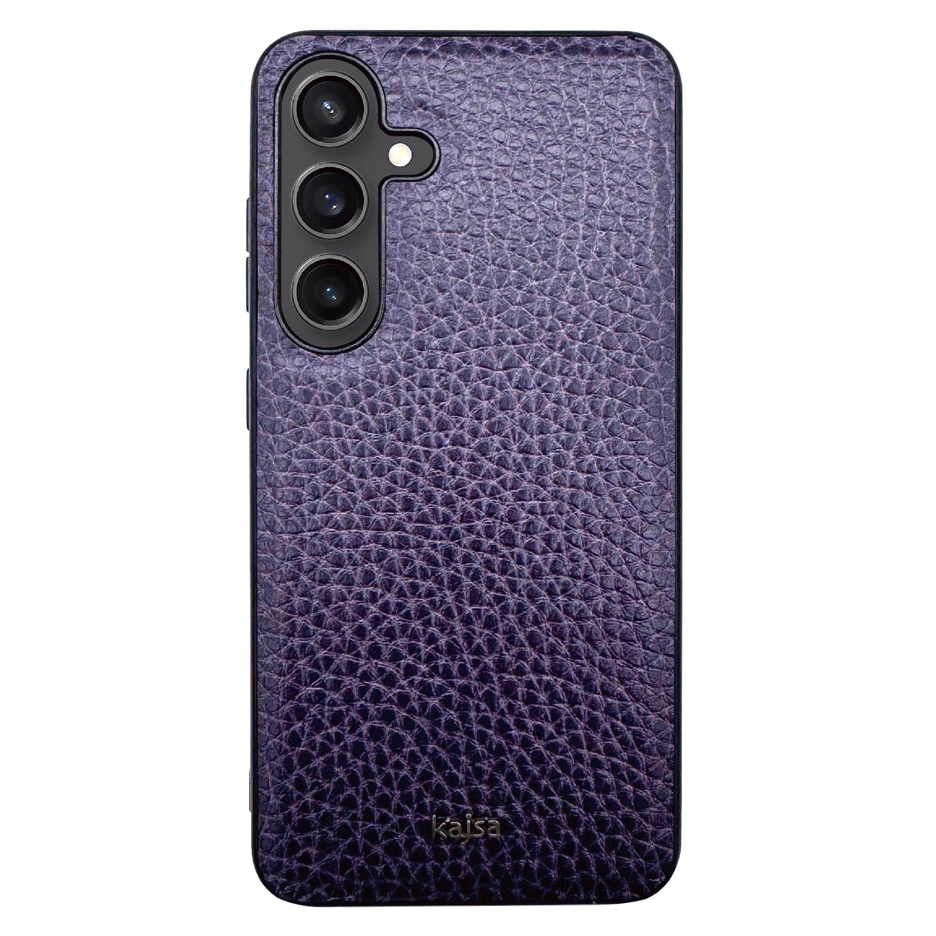 Genuine Leather Togo Litchi Pattern Back Case for Samsung Galaxy S24/S24+/S24 Ultra