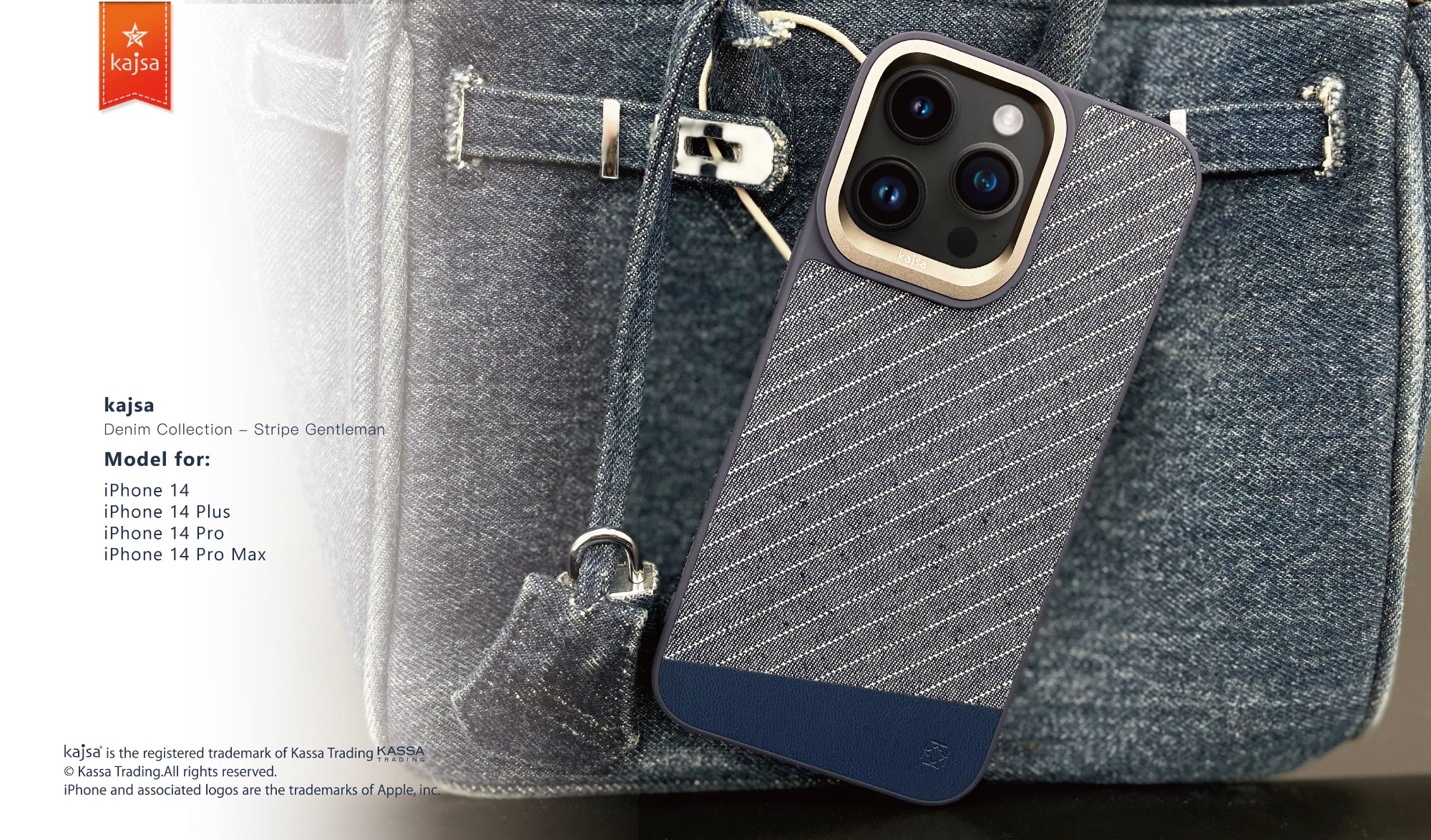 Denim Collection - Stripe Gentleman Back Case for iPhone 14-Phone Case- phone case - phone cases- phone cover- iphone cover- iphone case- iphone cases- leather case- leather cases- DIYCASE - custom case - leather cover - hand strap case - croco pattern case - snake pattern case - carbon fiber phone case - phone case brand - unique phone case - high quality - phone case brand - protective case - buy phone case hong kong - online buy phone case - iphone‎手機殼 - 客製化手機殼 - samsung ‎手機殼 - 香港手機殼 - 買電話殼